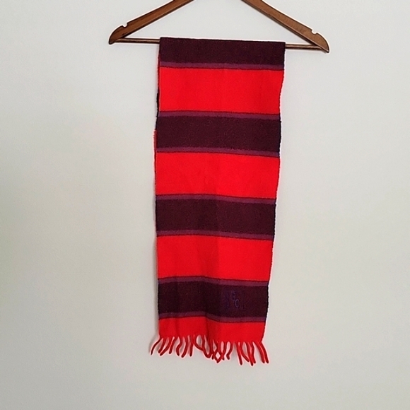 Enrico Coveri Accessories - Made in Italy Vintage Enrico Coveri  100% Lana Fringe Stripe Scarf